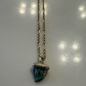 Kendra Scott Oleanna Gold Pendant Necklace In Abalone Shell